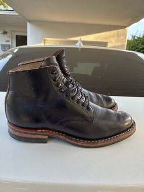 White’s Boots Stevens Plain Toe Boot Black CXL US7D 5050 Last USA